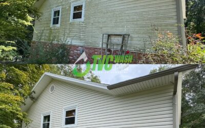 Pressure washing house exterior for a clean, refreshed look in Springfield, MO.